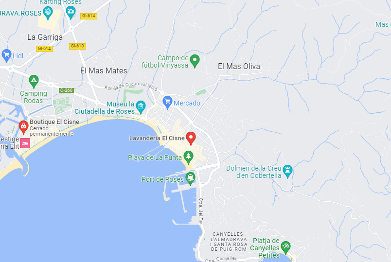 Mapa tintorería roses